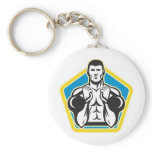 Kettlebell Exercise Weight Training Retro Key Chains