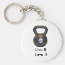 kettlebell, Live ItLove It Key Chain