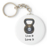 kettlebell, Live ItLove It Key Chain