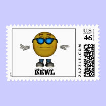 KEWL Emoticon Postage Stamp
