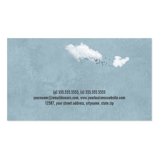 Key and City Buildings - Real Estate Business Card (back side)