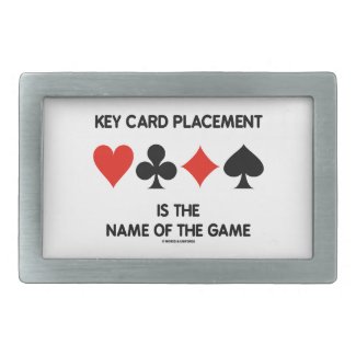 Key Card Placement Is The Name Of The Game Bridge Belt Buckle