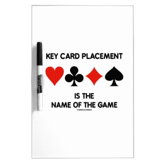Key Card Placement Is The Name Of The Game Bridge Dry Erase Whiteboard