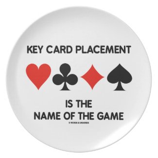 Key Card Placement Is The Name Of The Game Bridge Dinner Plates