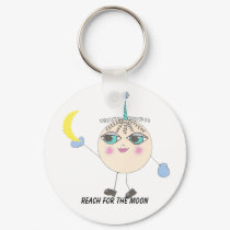 key chain Reach for the Moon keychains by Artzy4U key chain Reach for the Moon keychains