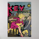 Key Comics Vintage Comic Book Cover Poster