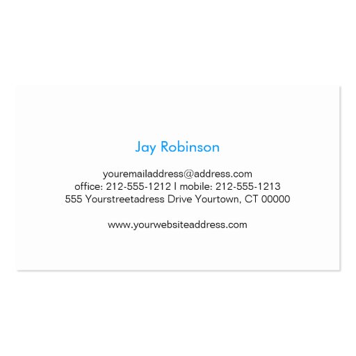 Key Hole Logo Business Card (back side)