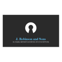 Key Hole Logo Business Card