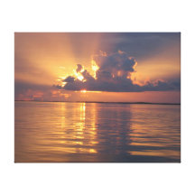 Key Largo Sunset - Florida Keys Stretched Canvas Gallery Wrap Canvas