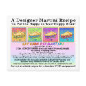 Key Lime Pie Martini Recipe Card Postcard by TheMartiniDiva