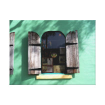 Key Lime Pie Window Key West Florida Wrapped Canva Gallery Wrapped Canvas