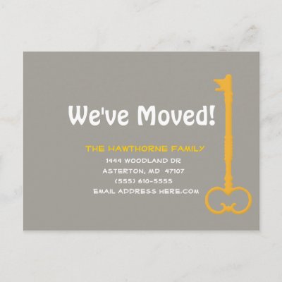 Moving Announcement Postcards on Key Moving Announcement Postcards From Zazzle Com