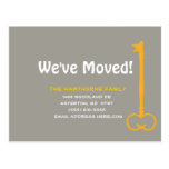 Key moving announcement postcards