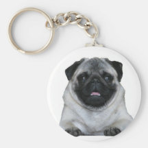 Key supporter pug keychain