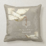 Key to my Heart Dove Swirl Flourish Grey Collage Pillows