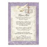Key to my Heart, Doves Swirl Wedding Dinner Menu Personalized Announcement