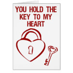 Key To My Heart Greeting Card cards