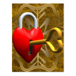 Key To My Heart Post Card