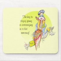 Key to staying young mousepad/ yellow.