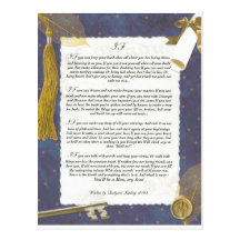 Key To The Future IF by Rudyard Kipling Post Card