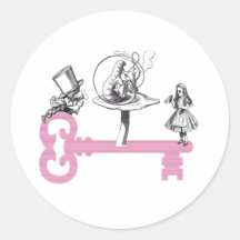 Key to Wonderland Round Sticker
