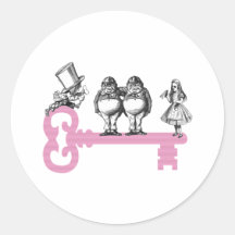Key to Wonderland Round Sticker