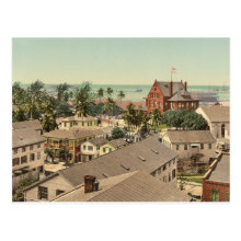 Key West 1900 Historic Color Photo Postcard