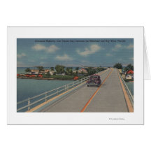 Key West, FL - Highway between Mainland & Keys Cards