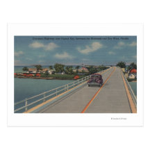 Key West, FL - Highway between Mainland & Keys Post Cards