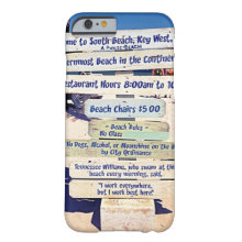 key west florida beach sign barely there iPhone 6 case