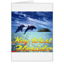 Key West Florida Dolphins Greeting Cards