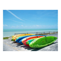 Key West Florida Kayaks colors Ocean Beach Poster posters