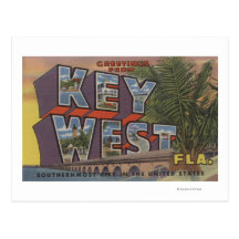 Key West, Florida - Large Letter Scenes Post Card