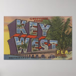 Key West, Florida - Large Letter Scenes Poster