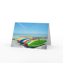 Key West Florida Ocean View Kayak Greeting Card FL