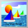 Key West Florida Sailboat Art Poster
