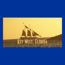 Key West Florida Sailboat Clipper Ship Photo Card photo cards