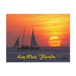 Key West, Florida Sunset Postcard postcard