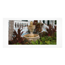 Key West Garden Fountain Photo Card photo cards by Cayo_Heuso Key West Garden Fountain Photo Card photo cards