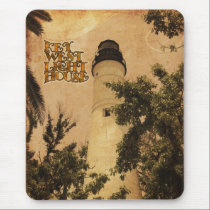 Key West Lighthouse Vintage Photo mousepads