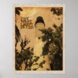 Key West Lighthouse Vintage Photo Print