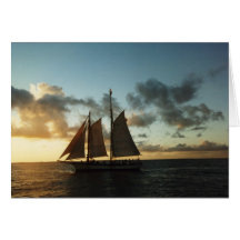Key West Sunset Sail Photo Greeting Card