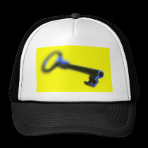 KEY WITH YELLOW BACKGROUND hats