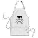 Keyboard and Crossbones Aprons