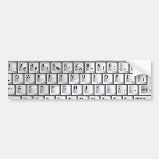 Keyboard Bumper Sticker Zazzle