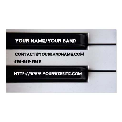Keyboard Business Card (front side)