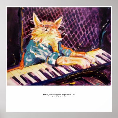 keyboard Cat Color Poster by