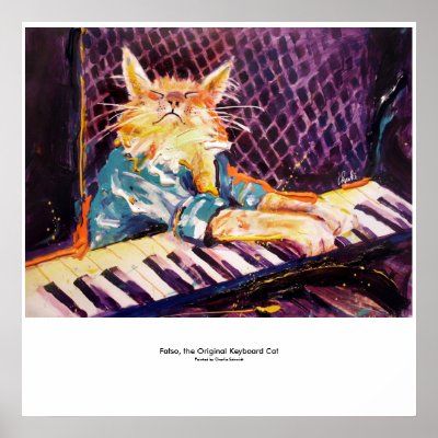 keyboard Cat Color Poster