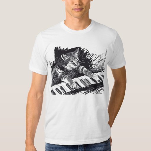 Keyboard Cat Pencil Drawing Shirt! Tees Zazzle