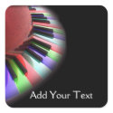 Keyboard Chaos Bright on Black stickers